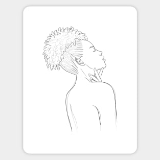 Black Beauty Line Art Sticker